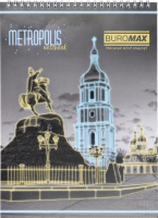Блокнот н/пруж. Buromax Metropolis А4 48 арк. кл. синій