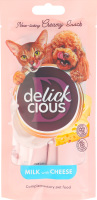 Корм дополнительный для котов и собак Молоко с сыром Кремовое лакомство Delickcious м/у 4х15г