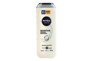 Гель для душа для тела, лица и волос 3в1 Sensitive Nivea Men 500мл