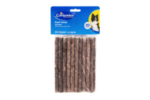 Companion Beef Sticks For Dogs 5 Inch - 20 CT