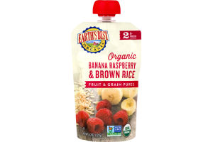 Earth's Best Organic Banana Raspberry & Brown Rice Fruit & Grain Puree