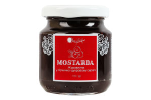 Добавка фруктовая пастеризованная Клюква в горчично-сахарном сиропе Mostarda Cherrytwig с/б 170г