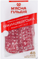 Колбаса нарезка Брауншвейгская М'ясна Гільдія с/к в/с лоток 0.075кг