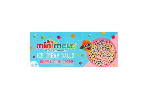 Морозиво з цукром і підсолоджувачем зі смаком жувальної гумки Mini Melts к/у 2х50г