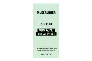 Засіб від прищів точковий який швидко підсушує і загоює SOS acne treatment Mr.Scrubber 30мл