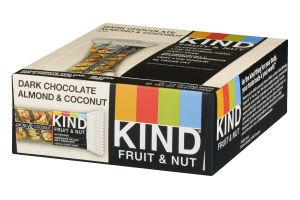KIND Fruit & Nut Bars Dark Chocolate Almond & Coconut - 12 CT