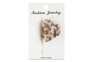 Заколка-краб д/волосся з принтом 3,5*3см