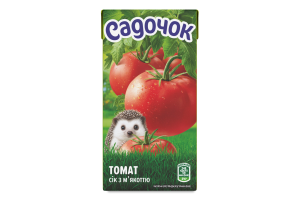 Сок с мякотью стерилизованный Томат Садочок т/п 500мл