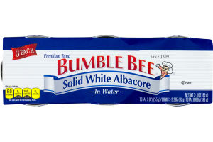 Bumble Bee Solid White Albacore Premium Tuna In Water - 3 PK