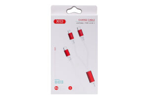 Кабель XO USB C-USB C-Lightning 2в1 18W NB136