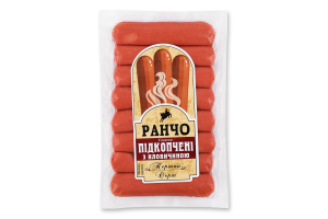 Сосиски Підкопчені з яловичиною Ранчо 1с в/у 0.26кг