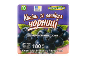 Кисіль з смаком чорниці з соками 180г Золоте зерно