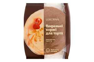 Коржі вафельні для торта з додаванням какао Lekorna м/у 90г