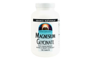 Добавка диетическая таблетки Глицинат магния Source Naturals 180шт