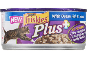 Friskies Plus+ Cat Food with Ocean Fish in Sauce