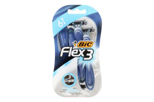 Бритва без змінних картриджів 3 леза Flex 3 BiC 6шт