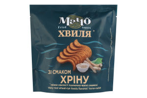 Гренки пшенично-ржаные волнистые жареные со вкусом хрена Мачо д/п 80г