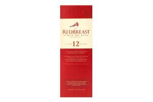Віскі 700мл 40% 12 років Single Pot Still Redbreast к/у