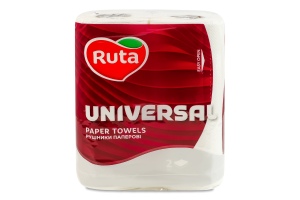 Полотенца бумажные 2-х слойные 185х225мм Universal Ruta 2шт