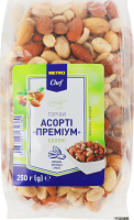 Орехи соленые ассорти миндаль, фисташка, арахис Премиум Metro Chef м/у 250г