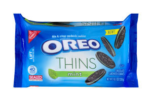 Nabisco Oreo Chocolate Sandwich Cookies Thins Mint