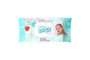 Серветки вологі дит. BABY 120 шт. з клапаном