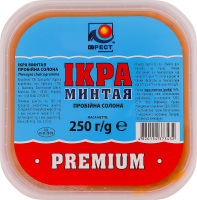 Ікра минтая пробійна солона Premium Нерест п/у 250г