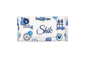 Серветки вологі дитячі 64шт з клапаном Shik