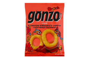Кільця кукурудзяні зі смаком кленового сиропу і копченої паприки Gonzo м/у 40г