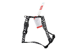 Шлея д/собак Зебра з QR паспортом анатомічна H-образна нейлон пластиковий фастекс р.S 15мм A30-45см B36-45см WauDog