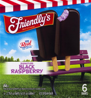 Friendly's Signature Black Raspberry Ice Cream Bars - 6 CT