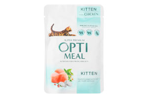Корм консервированный для котят с курицей Optimeal д/п 85г
