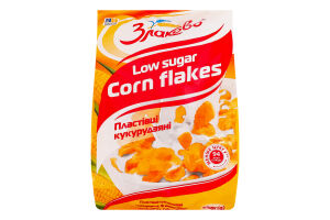 Пластівці кукурудзяні глазуровані цукровою глазур'ю зі зменшеним вмістом цукру Злаково м/у 650г