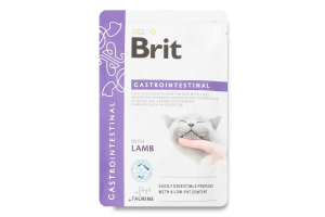 Корм д/котів Gastrointestinal з ягням 85г пауч Brit VetDiet
