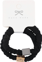 Резинка д/волосся однотонна текстиль 6см 2шт