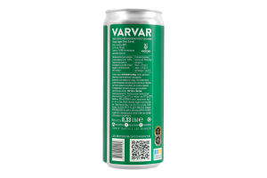 Пиво 0.33л 5.6% світле нефільтроване непастеризоване Hoppy lager Varvar з/б