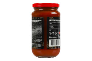 Соус с мускатным орехом и яблочным пюре пастеризованный с сахаром и подсластителем Украинский Щедро с/б 370г
