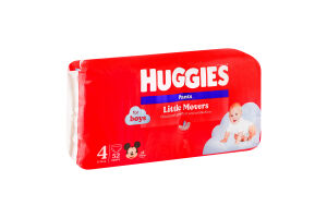 Трусики-подгузники для мальчиков 9-14кг 4 Little Movers Pants Huggies 52шт