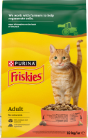 Корм для котів Фріскіс з яловичиною, куркою, овочами 10кг