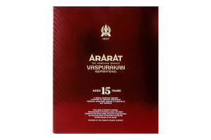 Бренді 700мл 40% вірменський 15YO Vaspurakan Ararat к/у