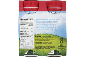 Stonyfield Organic Whole Milk Yogurt Smoothie Peach - 4 PK