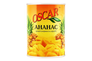 Ананас кусочками в сиропе Oscar foods ж/б 565г