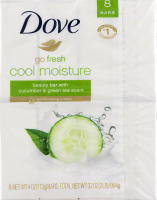 Dove Go Fresh Cool Moisture Beauty Bar with Cucumber & Green Tea Scent - 8 CT