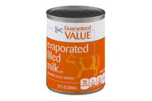 Guaranteed Value Evaporated Filled Milk