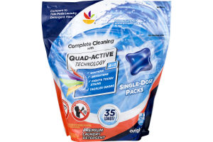 Ahold Complete Cleaning with Quad-Active Technology Laundry Detergent Single-Dose Packs Original - 35 CT