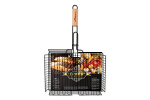 Решітка-гриль д/овочів грибів та риби чорна 30*42см EcoKraft