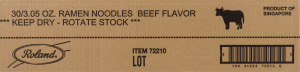 Roland Ramen Noodles Beef - 30 CT