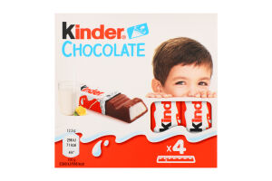 Шоколад молочный с молочной начинкой Chocolate Kinder к/у 4х12.5г