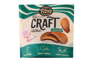 Грінки житньо-пшеничні хвилясті Часник Craft Bread chips Flint д/п 80г