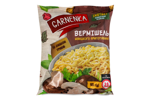 Вермішель швидкого приготування зі смаком грибів Garnenka м/у 60г